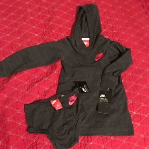 Nike dress with bloomers hoodie & pocket on front